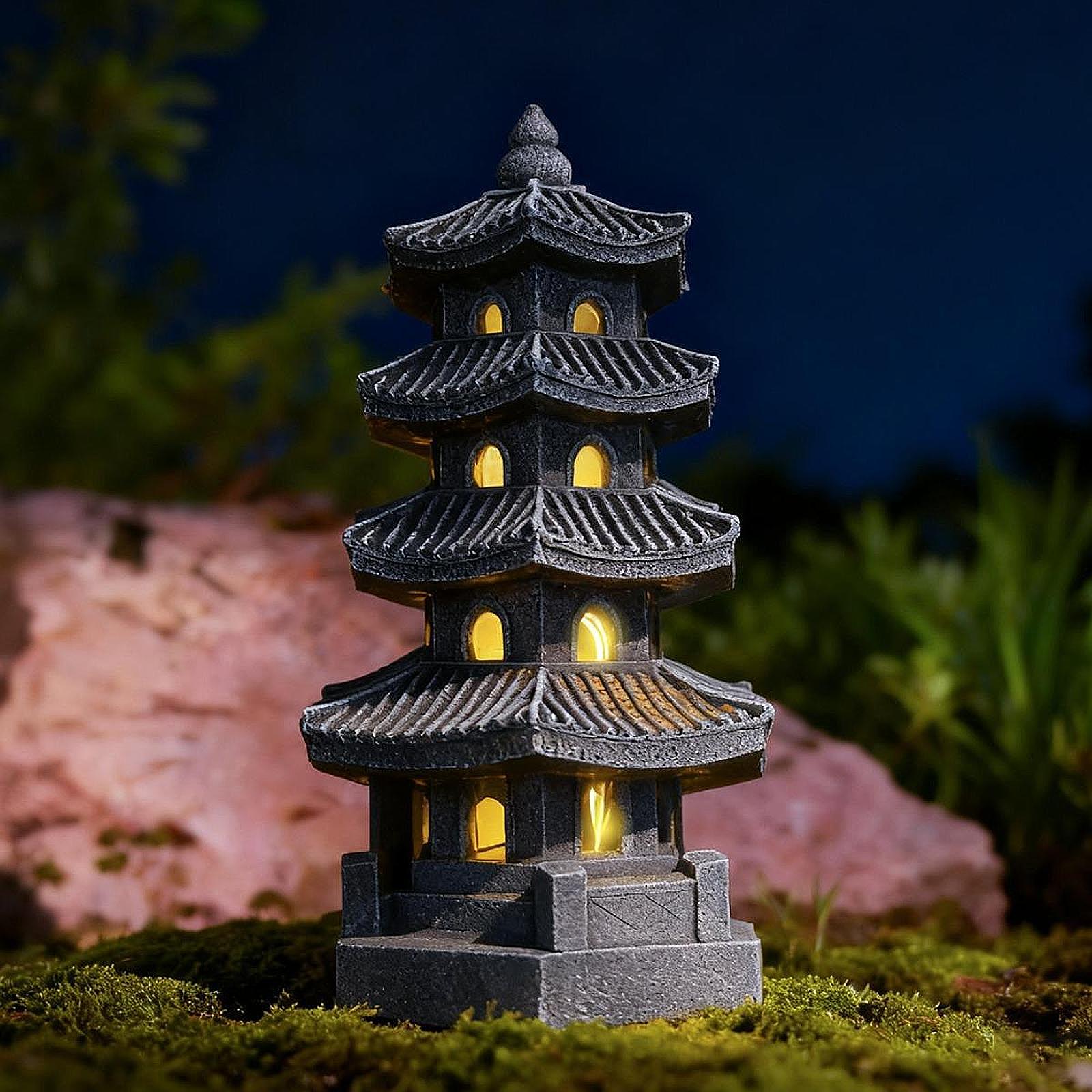 Solar Pagoda Lantern Garden St - Home Security Yard Sign ulasan dan harga