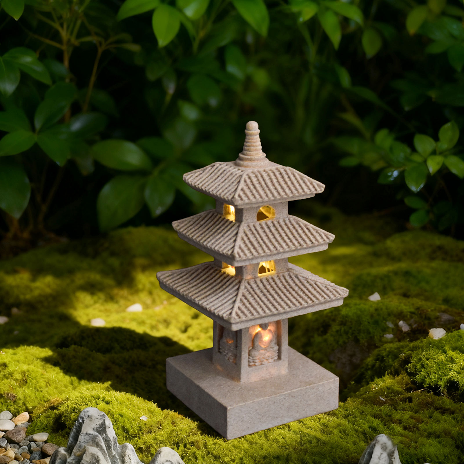 Solar Pagoda Lantern Garden St - Home Security Yard Sign ulasan dan harga