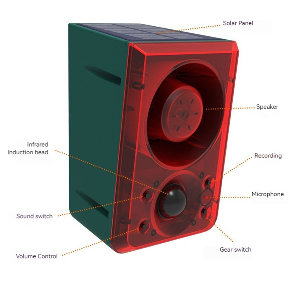 Outdoor Solar Motion Sensor Al - Barking Dog Alarm ulasan dan harga