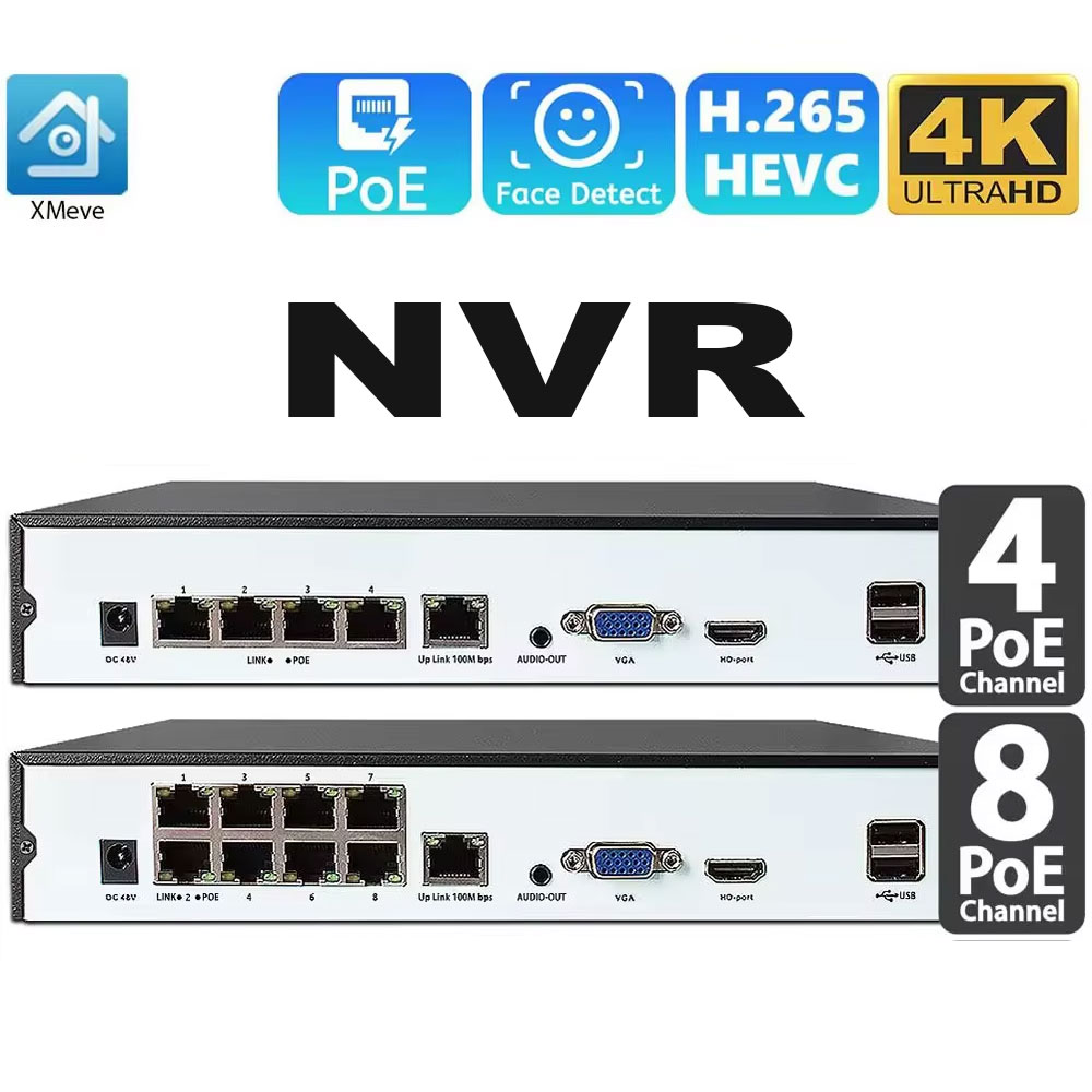 4CH 8CH 48v POE 4K NVR Onvif H - Home Security Camera ulasan dan harga