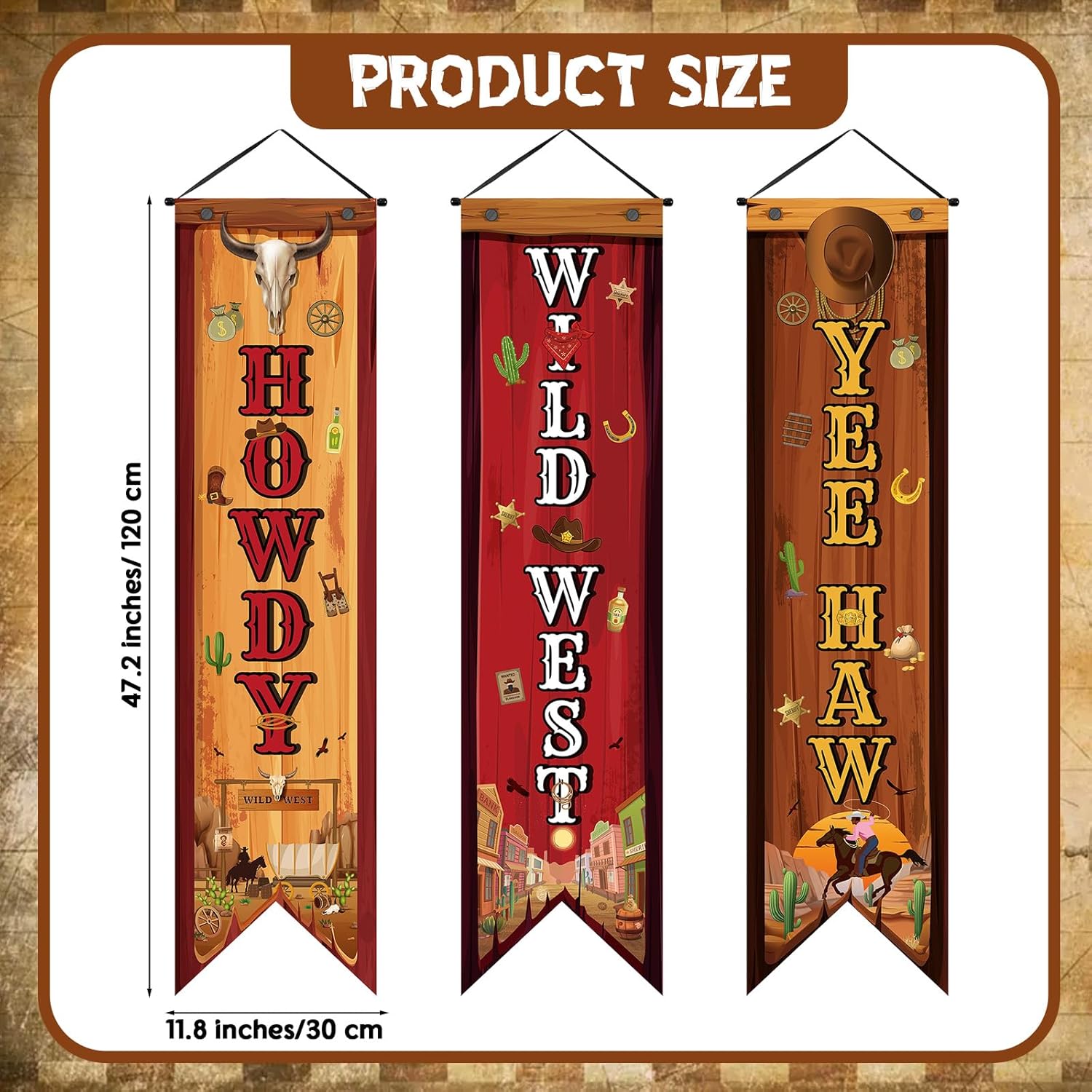 3 Pcs Western Party Decoration - Home Security Yard Sign ulasan dan harga