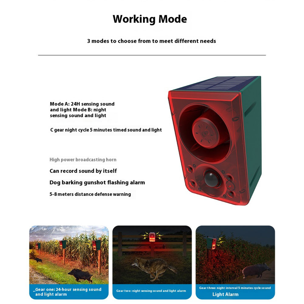 Solar Outdoor Motion Sensor Al - Barking Dog Alarm ulasan dan harga