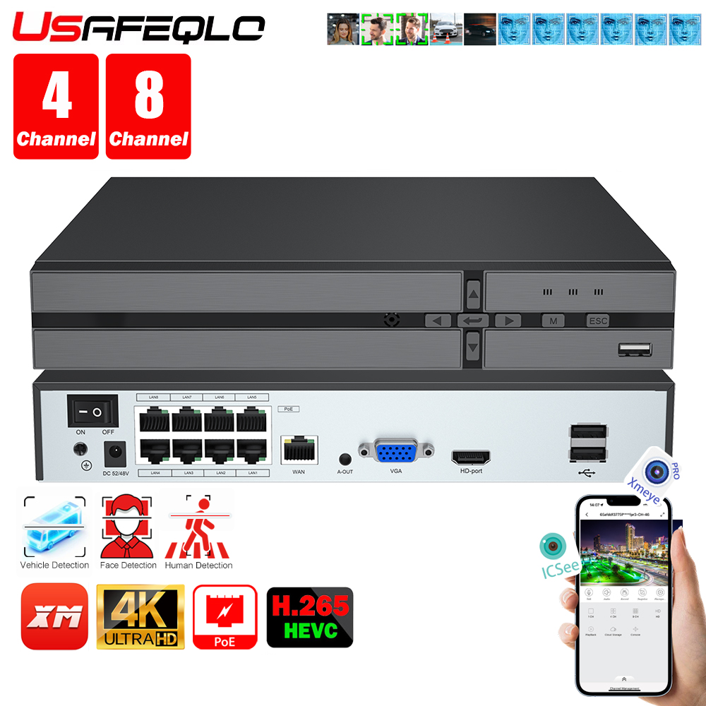 Face detection H.265 8ch*4K 4c - Home Security Camera ulasan dan harga