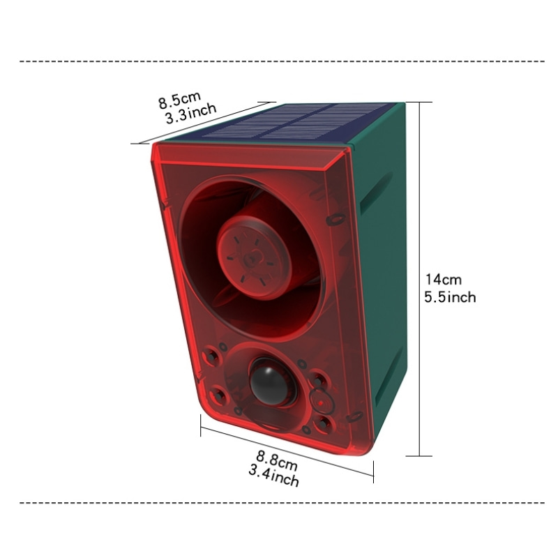 Outdoor Solar Motion Sensor Al - Barking Dog Alarm ulasan dan harga