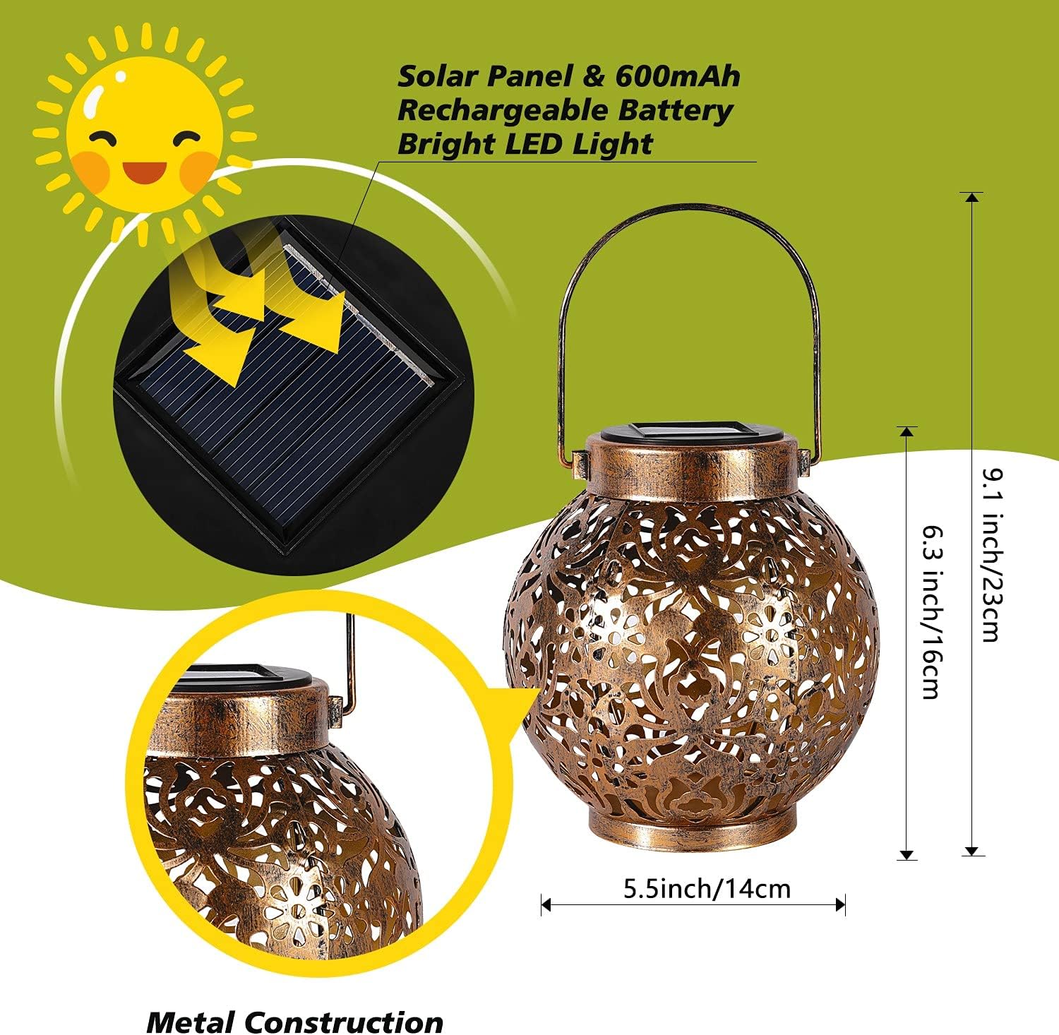 1-6PCS Moroccan Solar Lanterns - Home Security Yard Sign ulasan dan harga