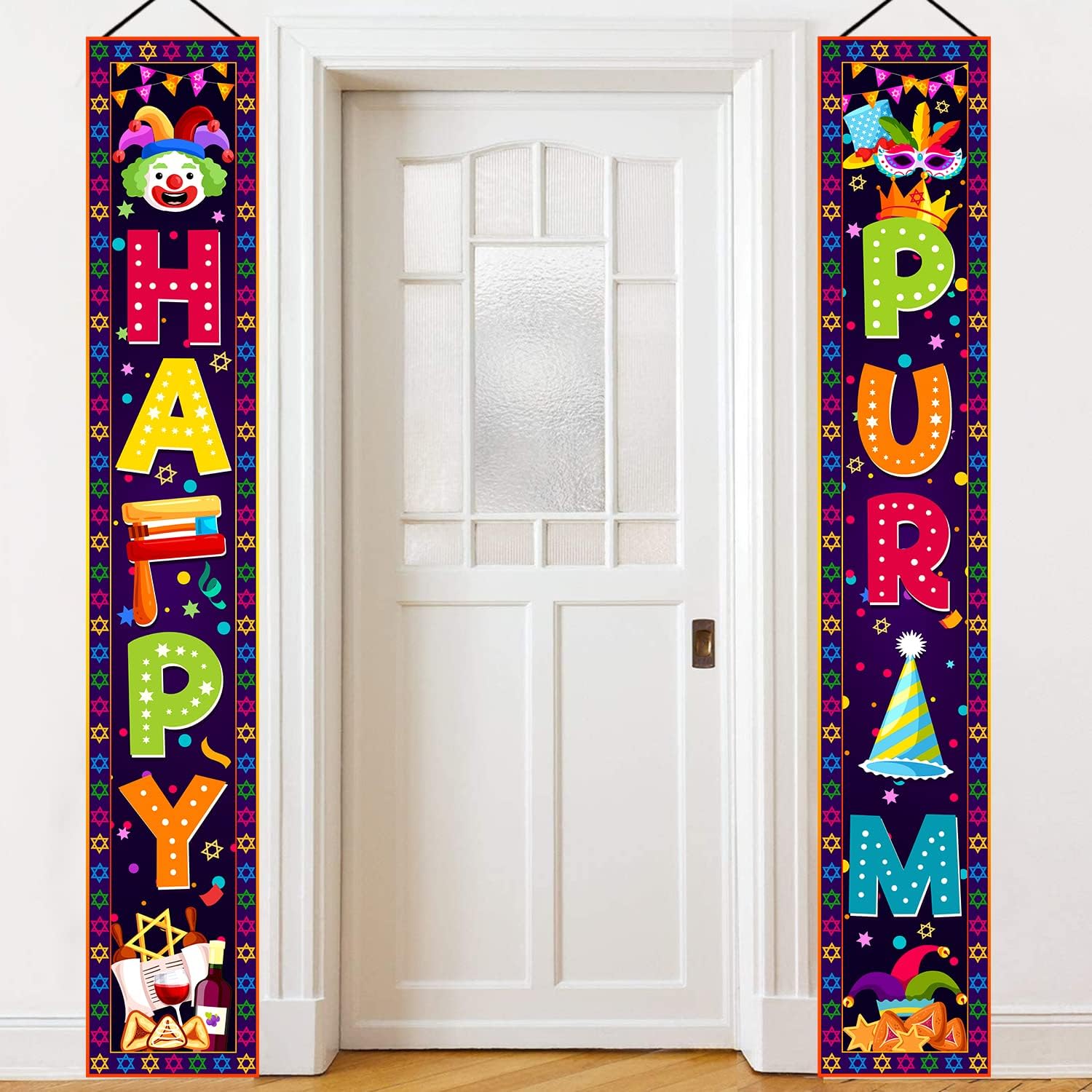Happy Purim Decorations Porch  - Home Security Yard Sign ulasan dan harga