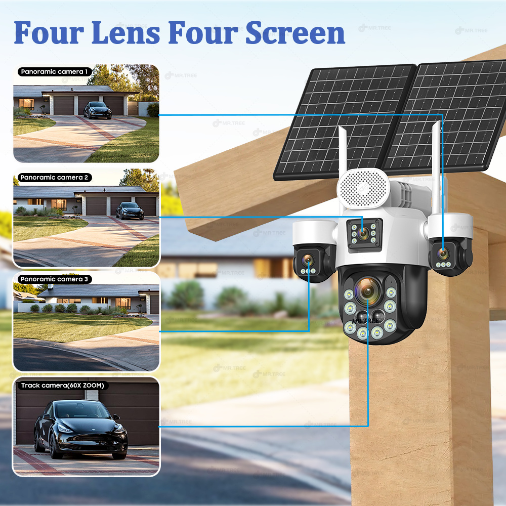 AOV Four Lens Outdoor Surveill - Home Security Battery ulasan dan harga
