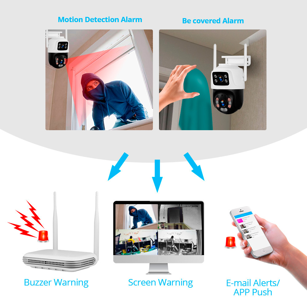 KERUI Waterproof 6MP HD Wirele - Home Security Battery ulasan dan harga