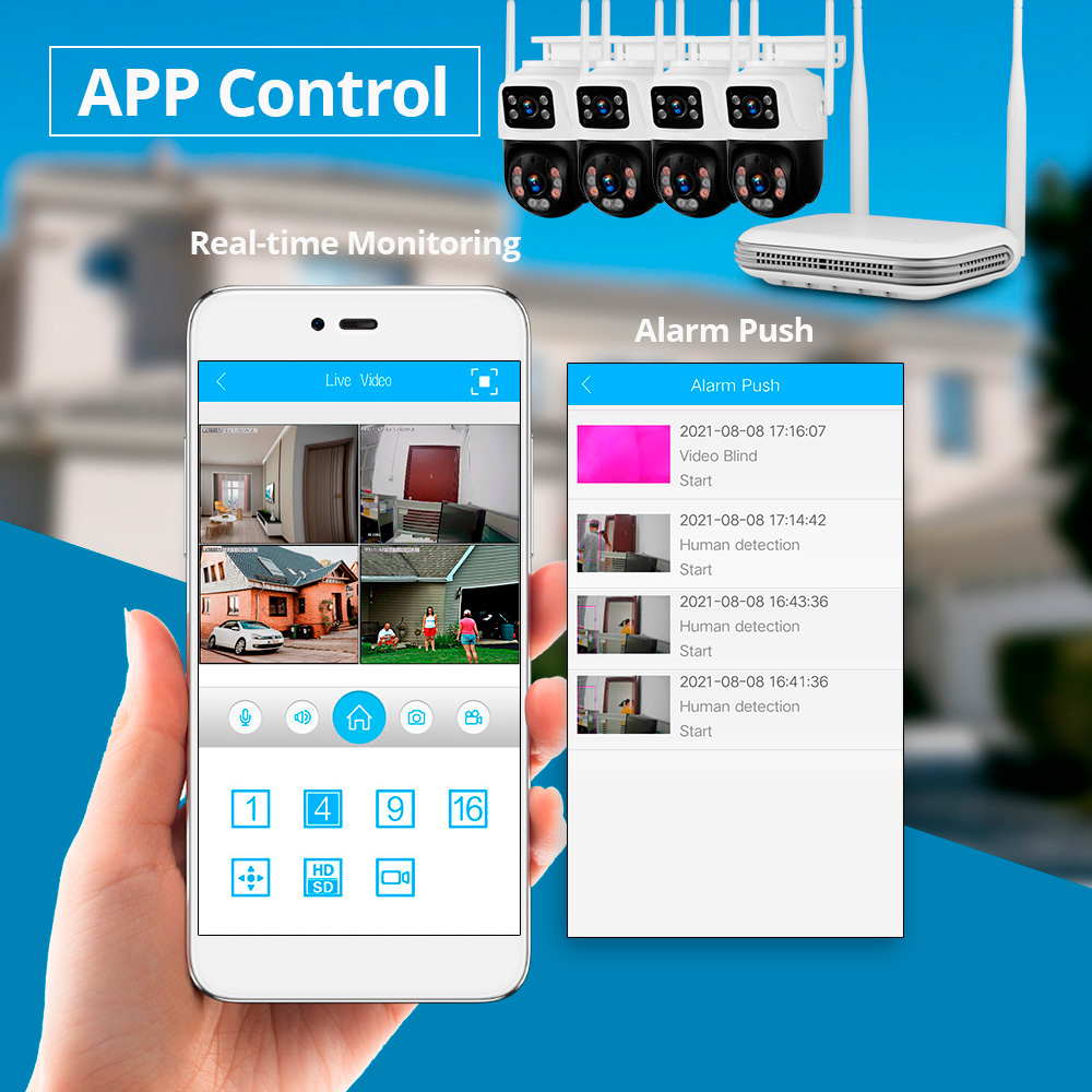KERUI Waterproof 6MP HD Wirele - Home Security Battery ulasan dan harga