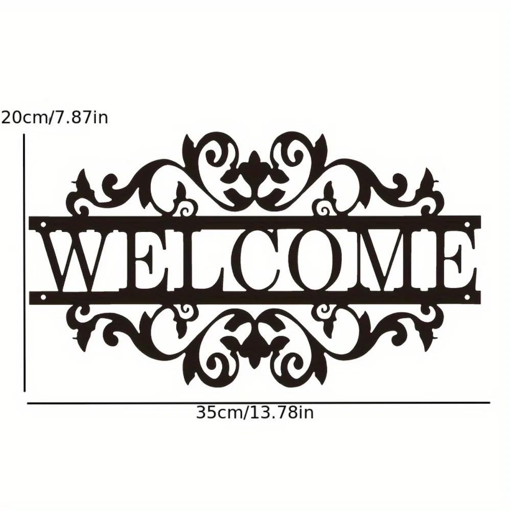 Rustic Metal Welcome Sign with - Home Security Yard Sign ulasan dan harga