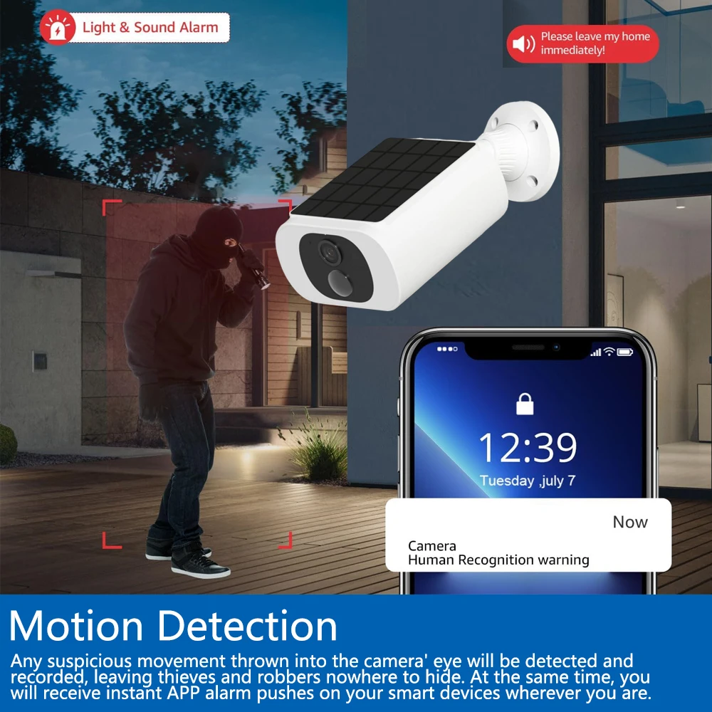 Tuya 5MP Solar Security Camera - Home Security Battery ulasan dan harga